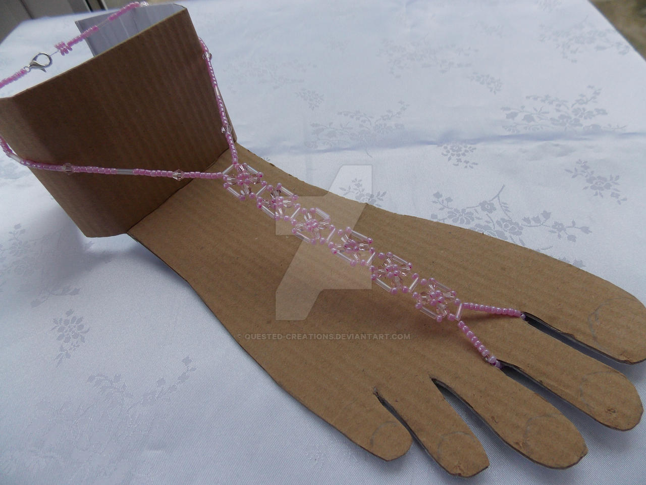 Pink toe ring and anklet