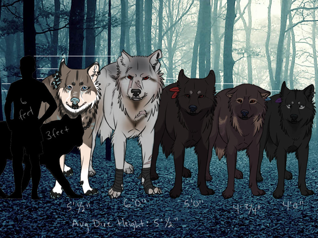 Dire Wolf Size Chart by XxRadioactivewolfxX on DeviantArt