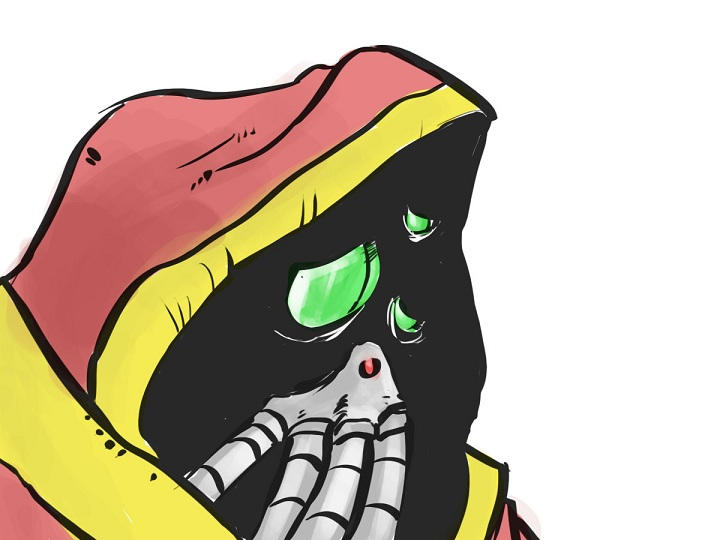 Sad techpriest by Insanatee on DeviantArt