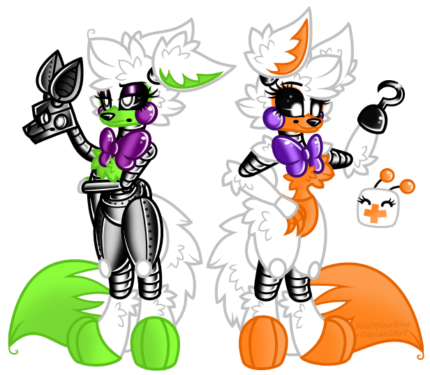 Lolbit,mangle e tangle - Desenho de _foxy_2 - Gartic