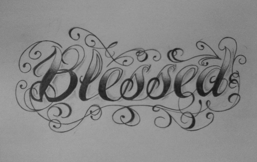 Blessie Lettering Blessed by DREIII on DeviantArt