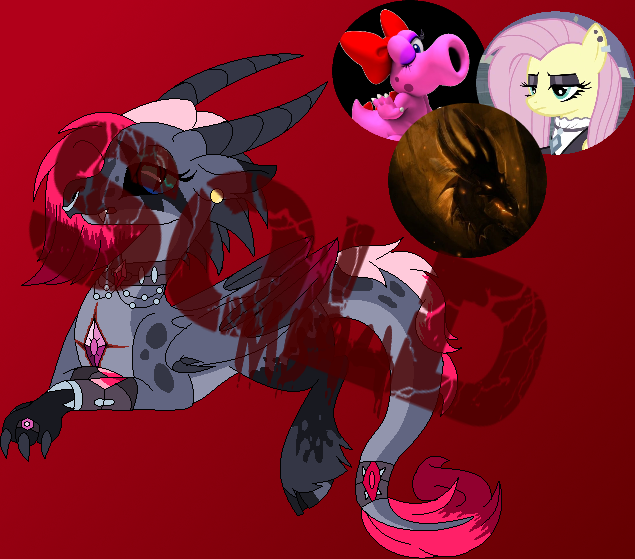 Pink Goth Dragon (CLOSED)