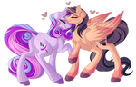 .:Commission:. Color Swirl and Sweet Sunset