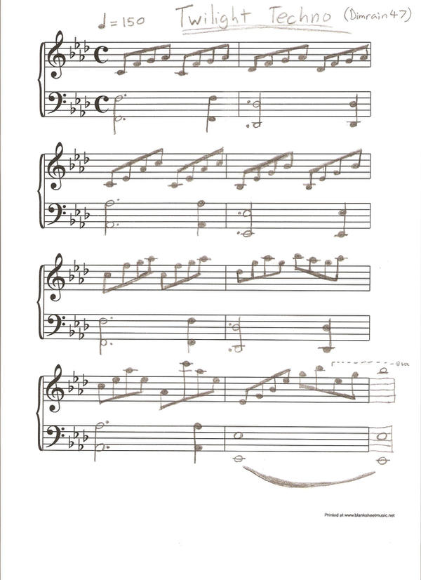 Twilight Techno Sheet Music 1