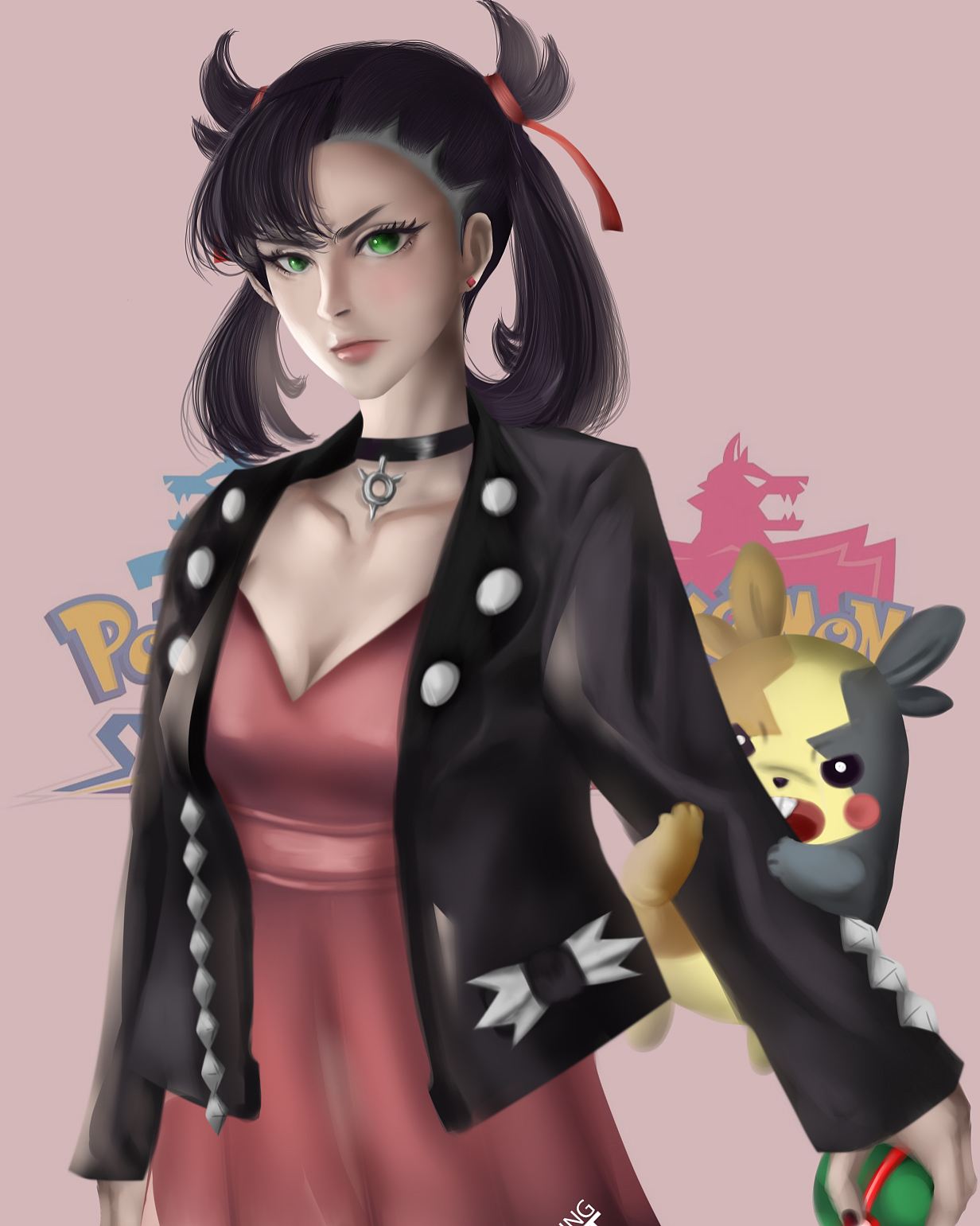 OC) Pokemon Sword and Shield.- Gym leader Marnie by XJu453 on DeviantArt