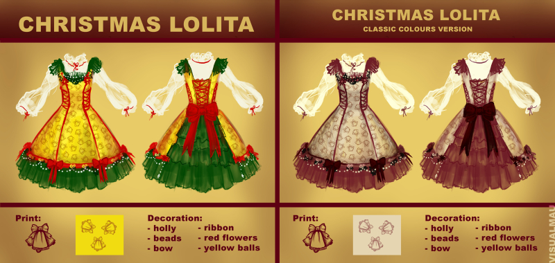 Christmas Lolita dress design