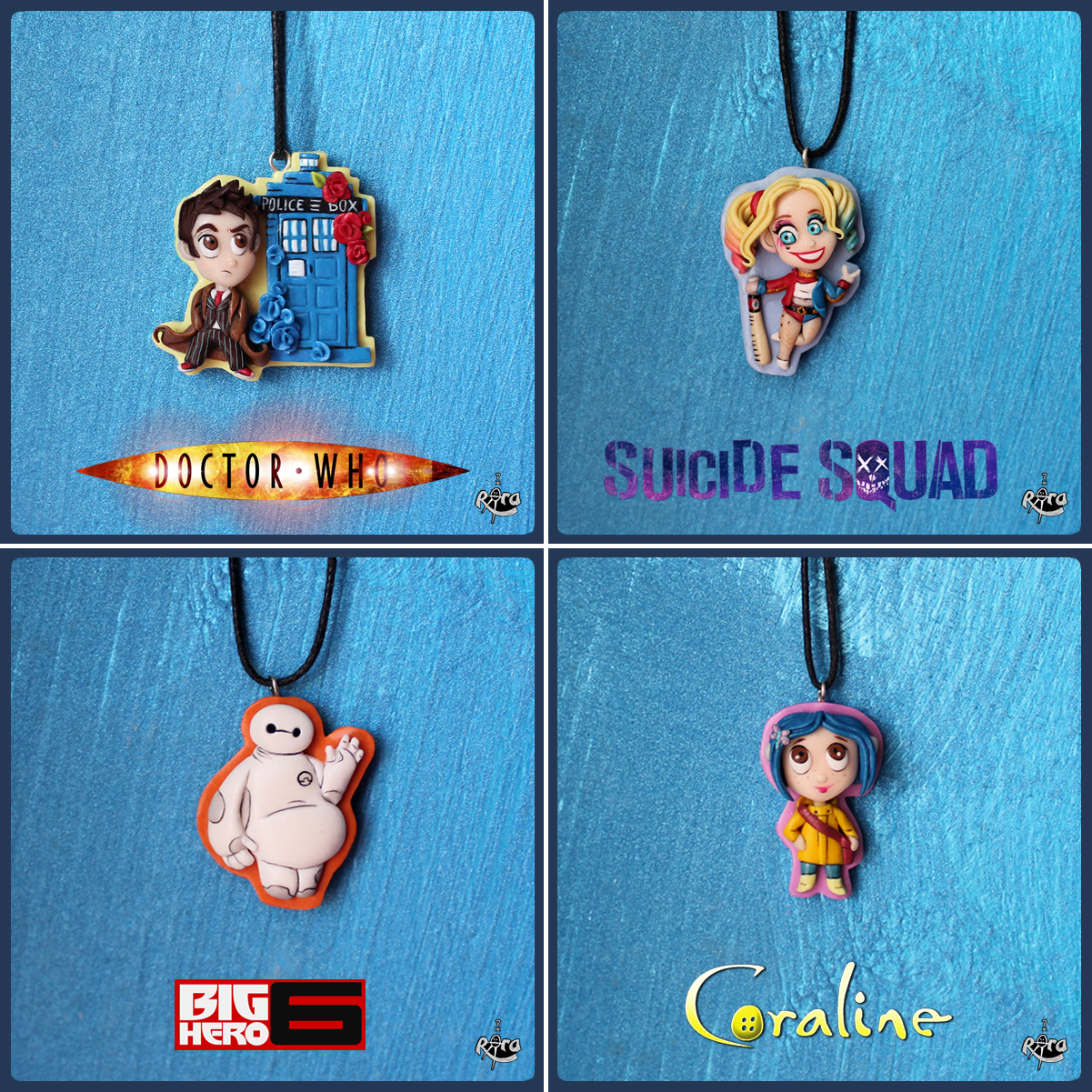 Clay necklace collection #1