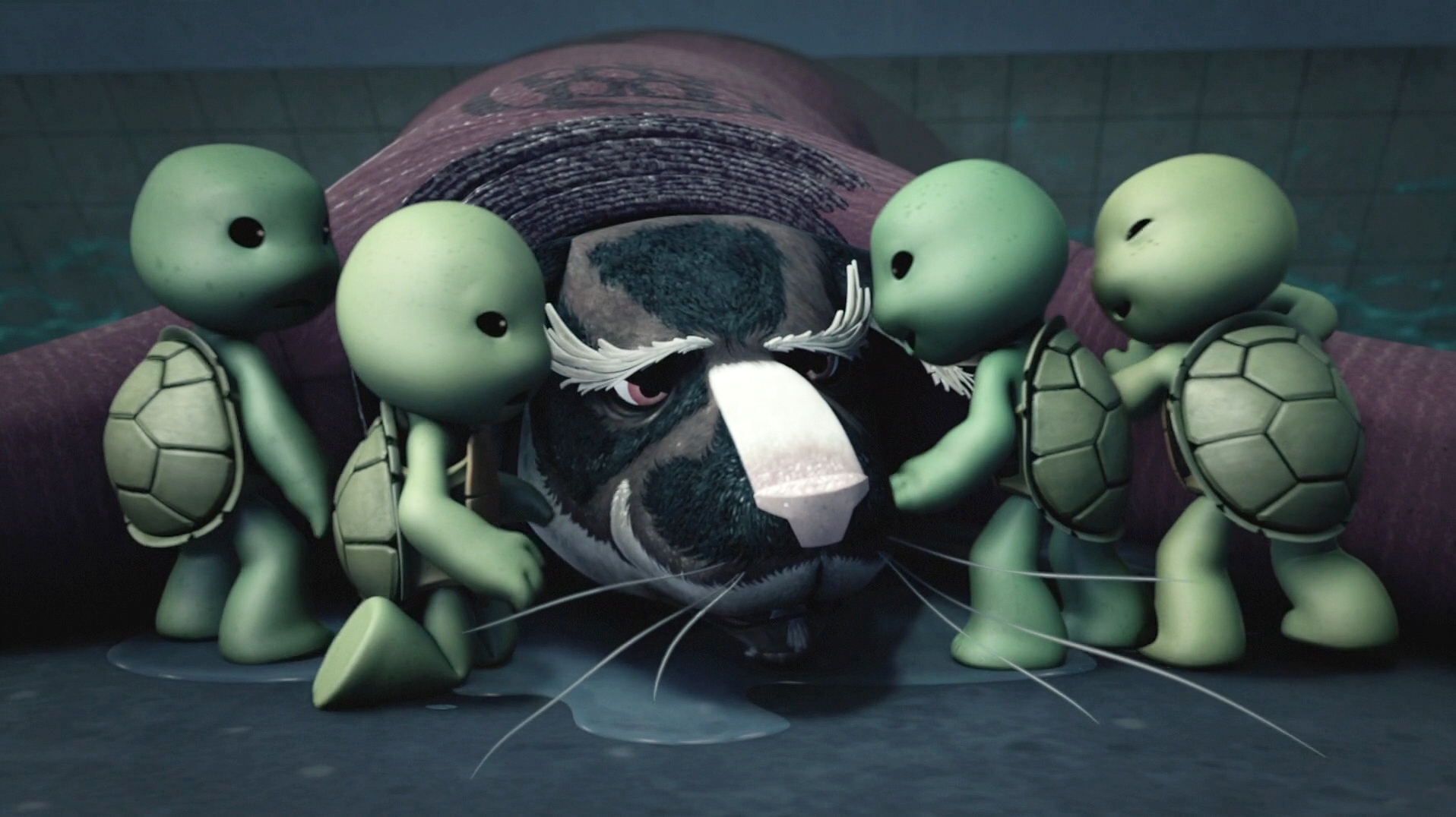 Turtle Hitting Splinter TMNT2012-Baby Turtles Splinter 2 by GiuseppeDiRosso on DeviantArt
