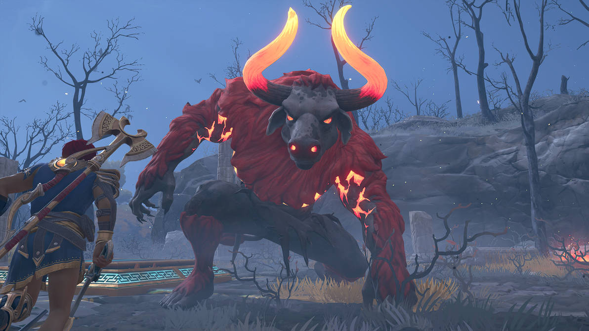 Red Rising Minotaur Immortals Fenyx Rising-Minotaur 5 by GiuseppeDiRosso on DeviantArt