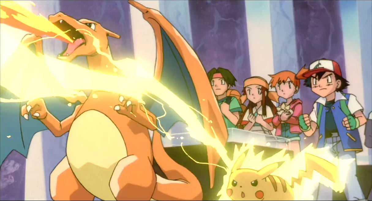 Pokemon the Movie 2000-Charizard Pikachu by GiuseppeDiRosso on DeviantArt