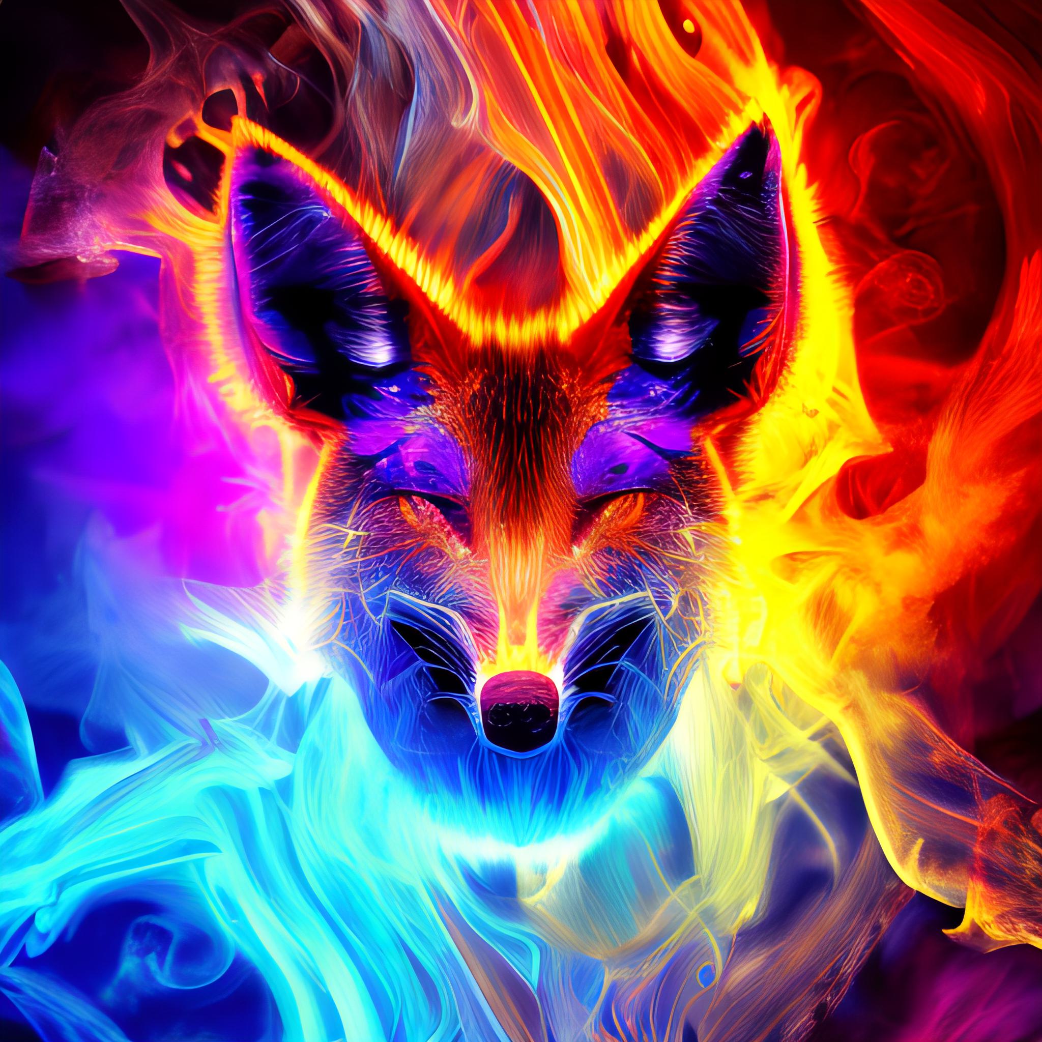 purple blue flame coyote fire, psychdelic by GiuseppeDiRosso on DeviantArt
