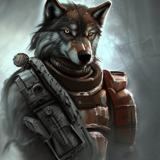 Anamorphic Wolves anthropomorphic gray wolf in dead space by GiuseppeDiRosso on DeviantArt