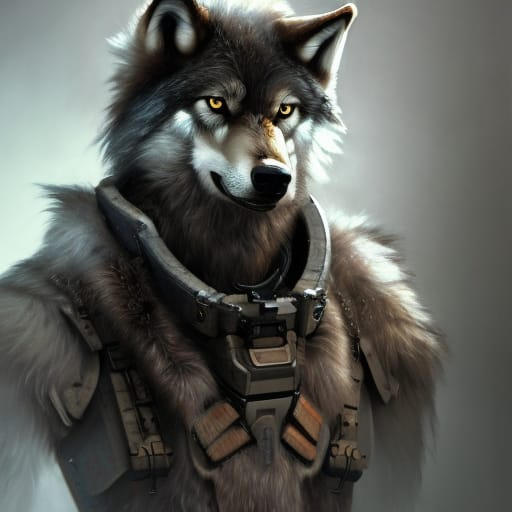 Anamorphic Wolves anthropomorphic gray wolf in dead space by GiuseppeDiRosso on DeviantArt
