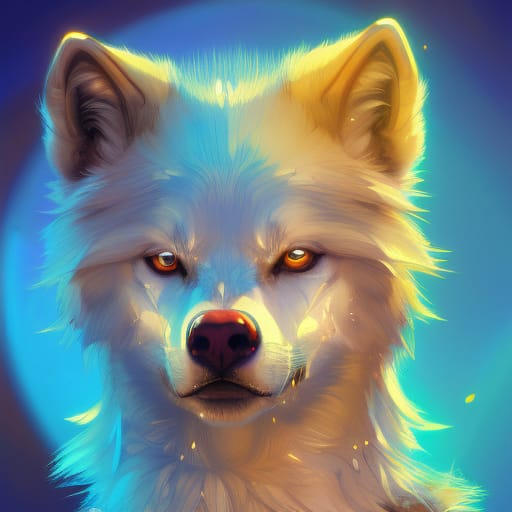 the portrait a white wolf by GiuseppeDiRosso on DeviantArt