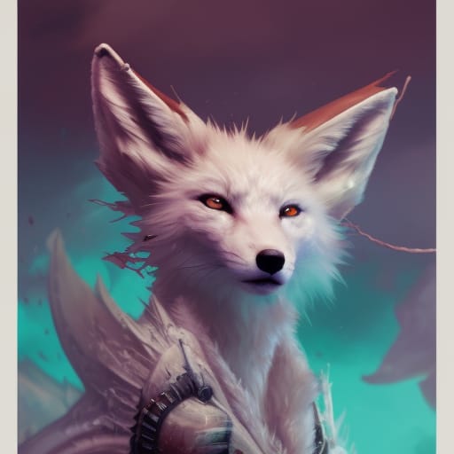 a portrait of white fox by GiuseppeDiRosso on DeviantArt