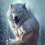 muscular white werewolf