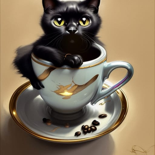 grave-fish468: dark academia cat icon coffee