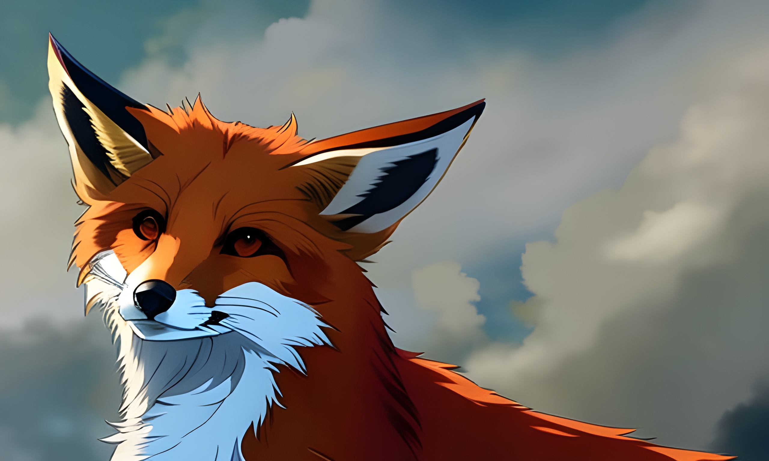 anime style portrait of a red fox by GiuseppeDiRosso on DeviantArt