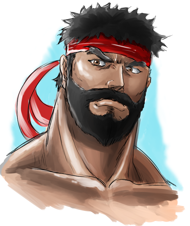 Bearded Ryu by Horoko on DeviantArt