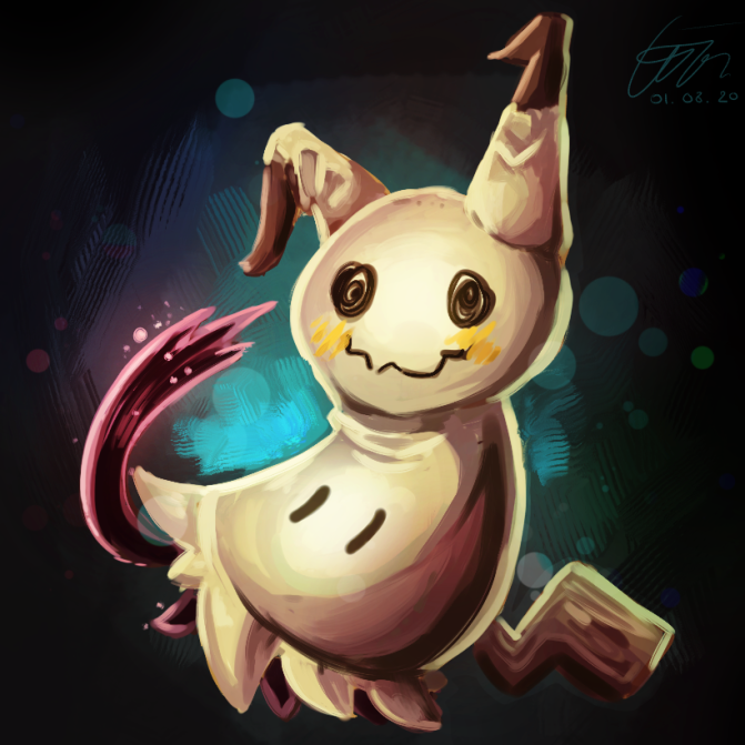 mimikyu pokemon, digital art