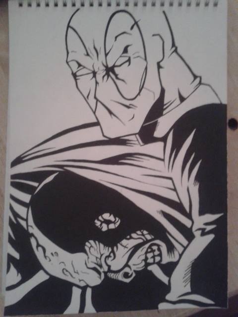 Deadpool ink drawing by FKelly-Art on DeviantArt