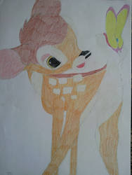 Bambi with butterfly