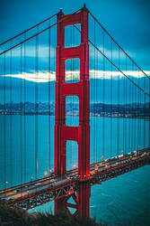 sun rise at the golden gate bridge