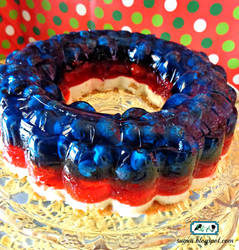 4th of July No Bake Jell-o Cheesecake