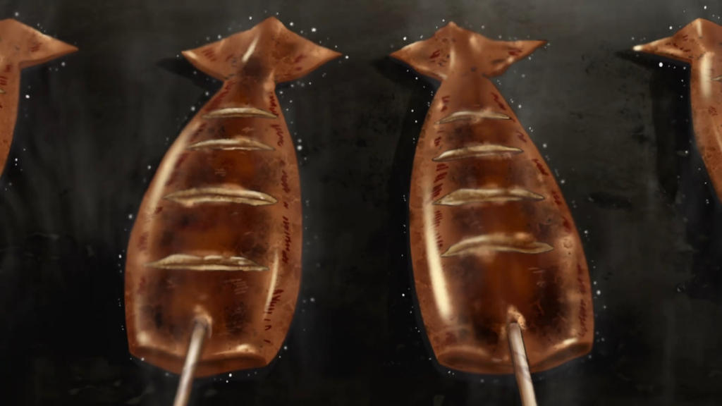 Squid on a stick by RivaAnime on DeviantArt