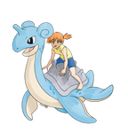 (misty and lapras) by kirbynat