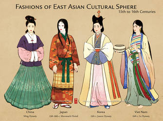 15th-16th century East Asian Cultural Sphere by lilsuika