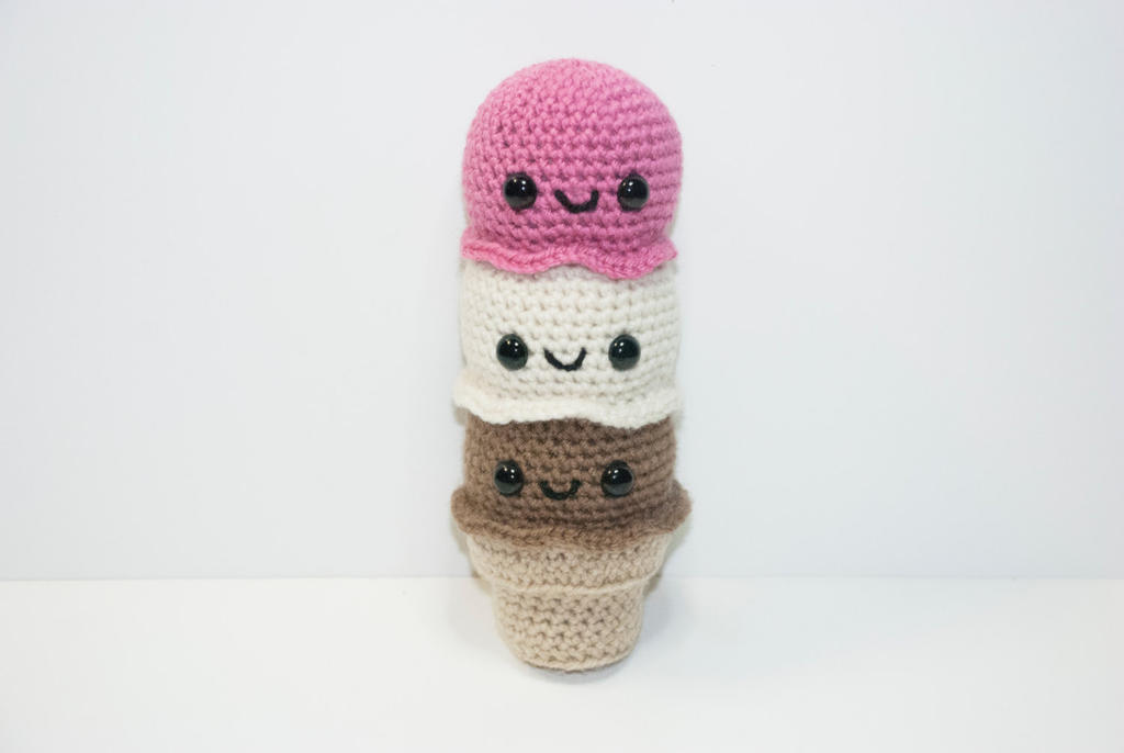 Neapolitan Ice Cream by Heartstringcrochet Neapolitan Ice Cream by Heartstringcrochet
