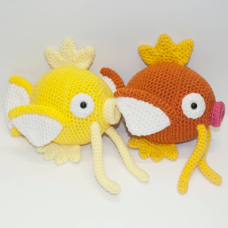 Magikarp Buddy Ribbon Magikarp and Shiny Magikarp by Heartstringcrochet on DeviantArt