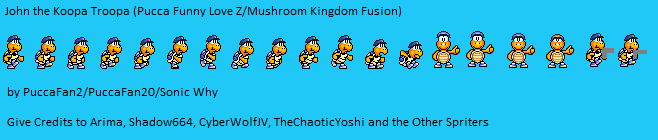 Koops Shell Sprite John the Koopa Troopa Sprite Sheet by PuccaFan20 on DeviantArt