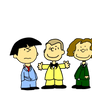 The peanuts as the three stooges