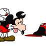 Cuphead and Mugman battled Mickey Mouse
