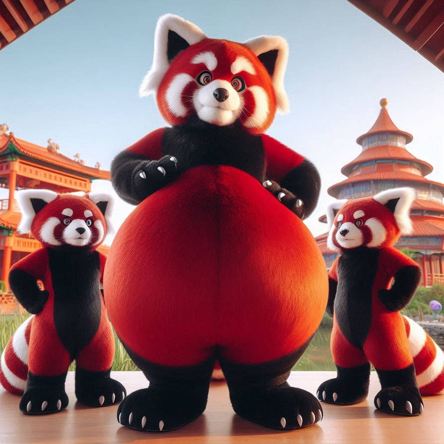 Fat Panda Using Ribbon red fat panda by Aiballoonboy11 on DeviantArt