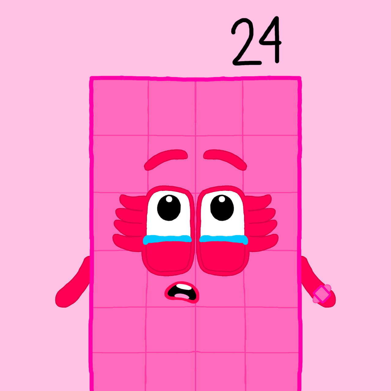 Numberblock 24 Crying In Pink Background By December24thDA On DeviantArt Numberblock 24 crying in pink background by december24thda on deviantart