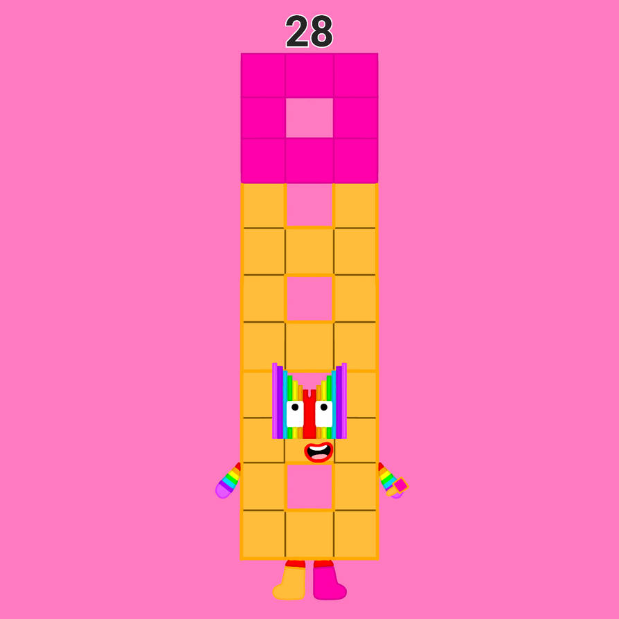 Numberblocks | Here's numberblock 28 by December24thDA on DeviantArt