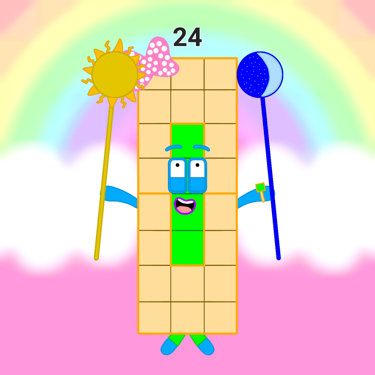Numberblocks | Numberblocks 24 with a ribbon by December24thDA on ...