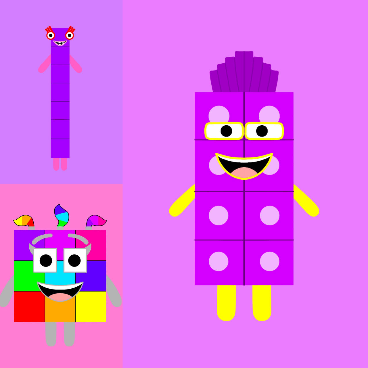 Fanmade numberblocks 7, 8 and 9!!! by December24thDA on DeviantArt