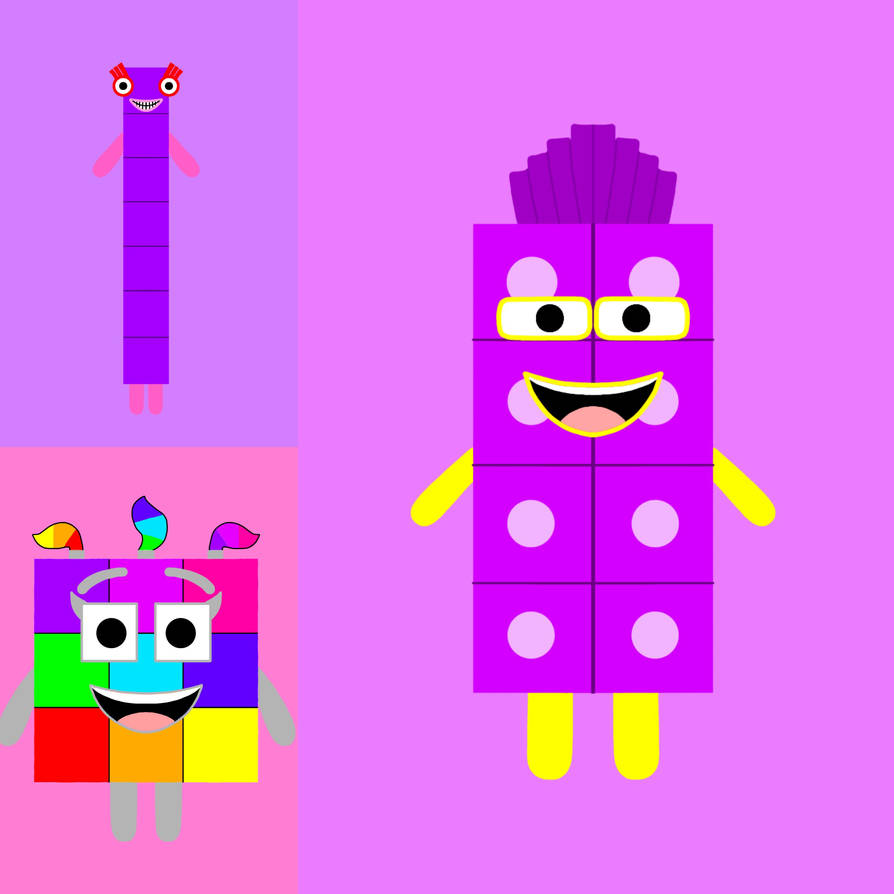 Fanmade numberblocks 7, 8 and 9!!! by December24thDA on DeviantArt