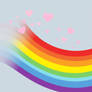 Rainbow background with Hearts