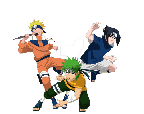 Naruto, Sasuke and Torisuke.