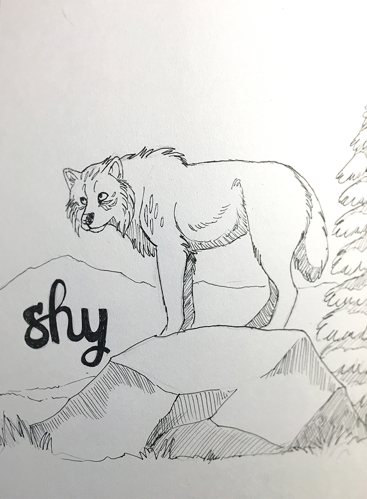 Inktober day 7 - Shy