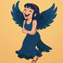 Tammy the royal blue canary laughing