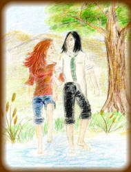 Lily and Severus go wading