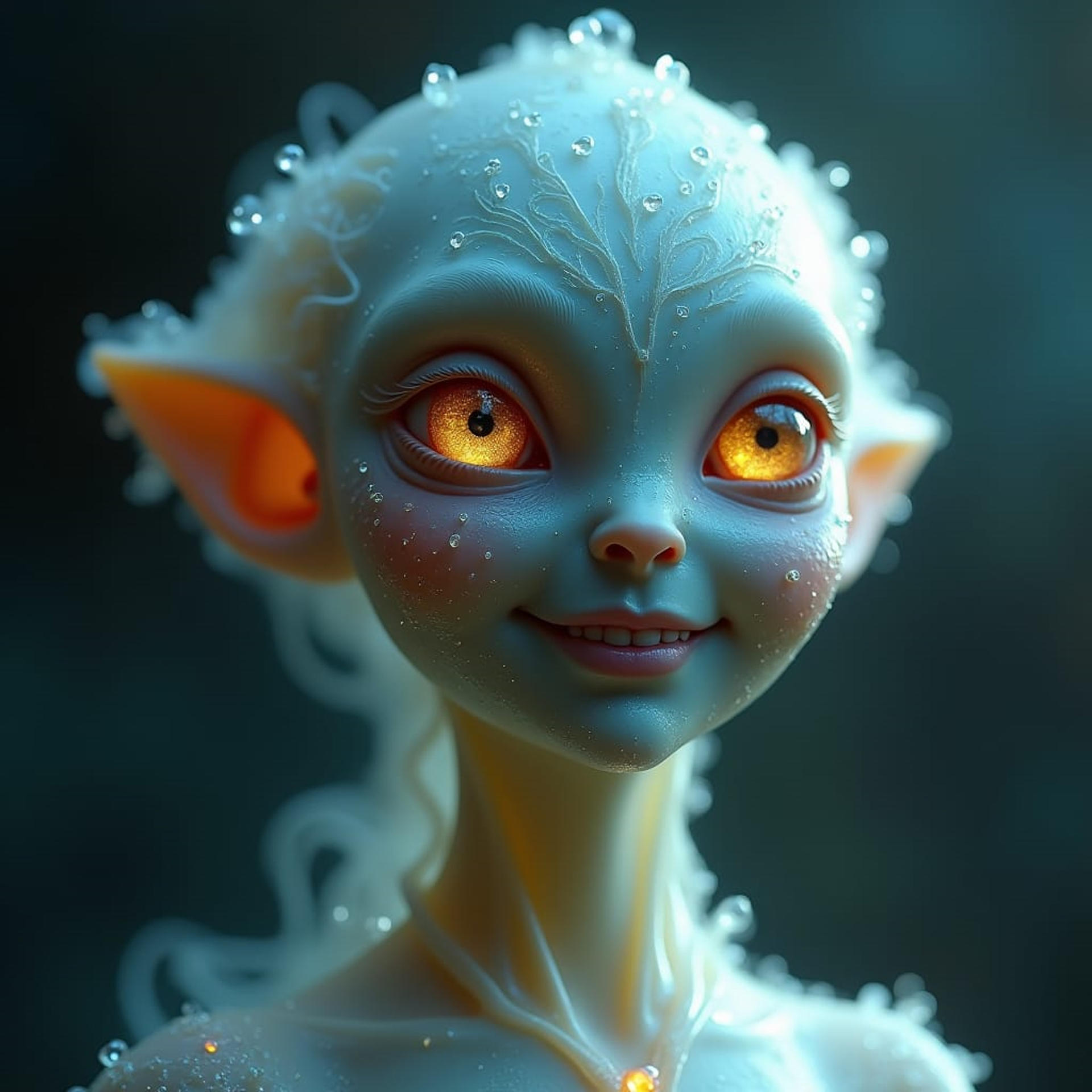 Smiling Female Alien by Lencarol on DeviantArt