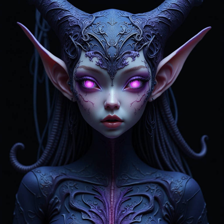 Alien Purple Eyes by Lencarol on DeviantArt