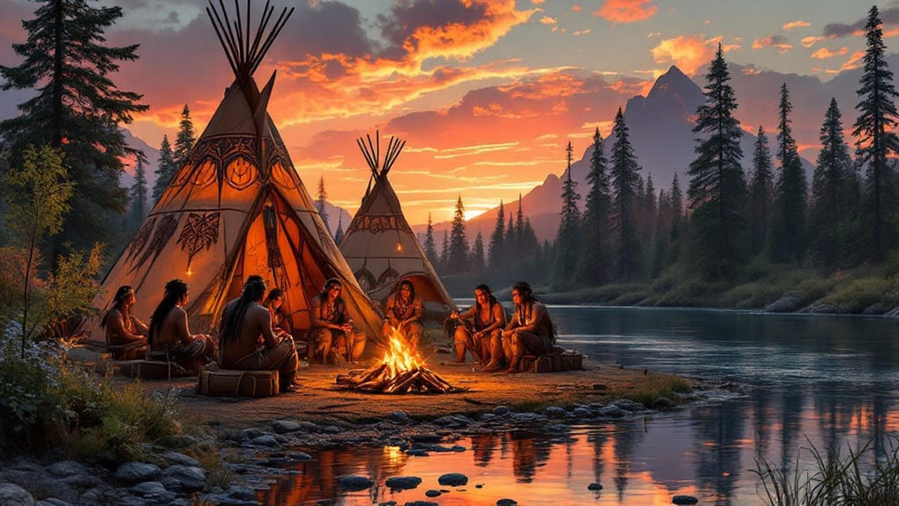 Native Americans in Camp by Lencarol on DeviantArt